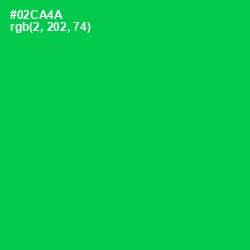 #02CA4A - Malachite Color Image