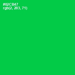 #02CB47 - Malachite Color Image