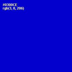 #0300CE - Dark Blue Color Image