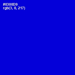 #0300D9 - Dark Blue Color Image