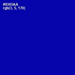 #0305AA - Ultramarine Color Image