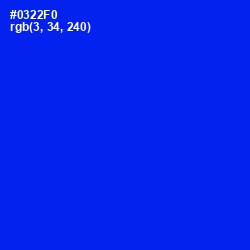 #0322F0 - Blue Color Image