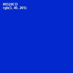 #0328CD - Dark Blue Color Image