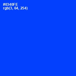 #0340FE - Blue Ribbon Color Image