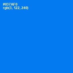 #037AF0 - Azure Radiance Color Image
