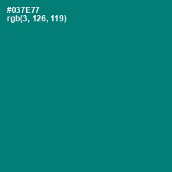 #037E77 - Surfie Green Color Image