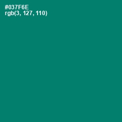 #037F6E - Pine Green Color Image