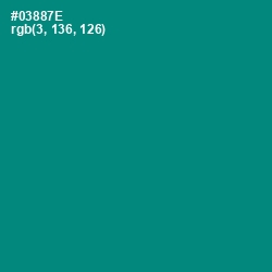 #03887E - Elf Green Color Image