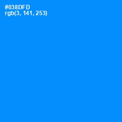 #038DFD - Dodger Blue Color Image