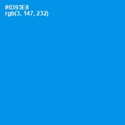 #0393E8 - Dodger Blue Color Image