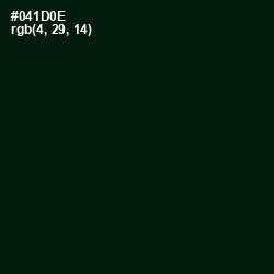 #041D0E - Gordons Green Color Image