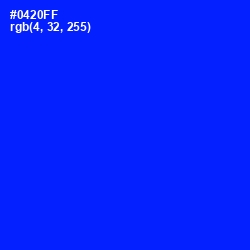 #0420FF - Blue Color Image