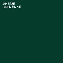 #043B2B - Bottle Green Color Image