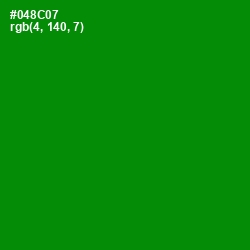 #048C07 - Forest Green Color Image