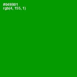 #049B01 - Forest Green Color Image