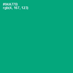 #04A77B - Jade Color Image