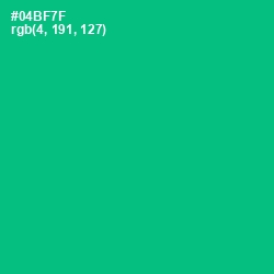 #04BF7F - Jade Color Image
