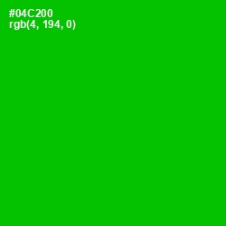 #04C200 - Green Color Image