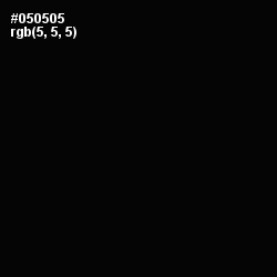 #050505 - Black Color Image