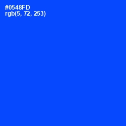 #0548FD - Blue Ribbon Color Image