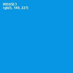 #0595E3 - Dodger Blue Color Image