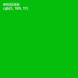 #05BD0B - Forest Green Color Image
