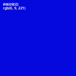 #0609DD - Dark Blue Color Image