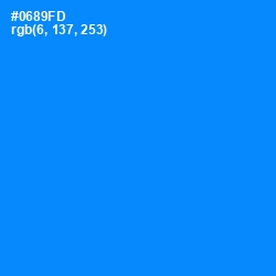 #0689FD - Dodger Blue Color Image