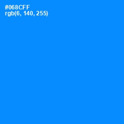 #068CFF - Dodger Blue Color Image