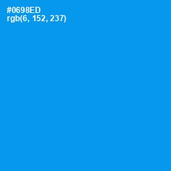 #0698ED - Dodger Blue Color Image