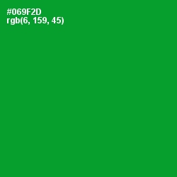 #069F2D - Forest Green Color Image