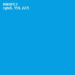 #069FE3 - Dodger Blue Color Image