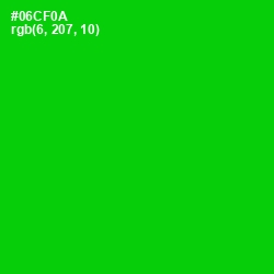 #06CF0A - Green Color Image