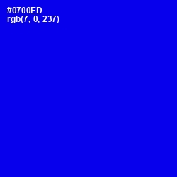 #0700ED - Blue Color Image