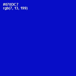 #070DC7 - Dark Blue Color Image
