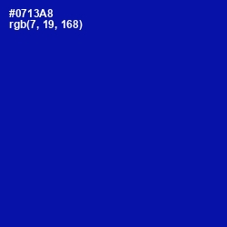 #0713A8 - Ultramarine Color Image