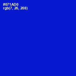 #071AD0 - Dark Blue Color Image