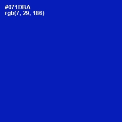 #071DBA - International Klein Blue Color Image