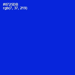 #0725DB - Dark Blue Color Image