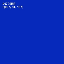 #0729BB - International Klein Blue Color Image