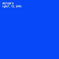 #0748F9 - Blue Ribbon Color Image