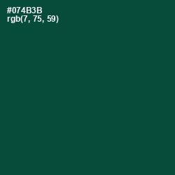 #074B3B - Sherwood Green Color Image