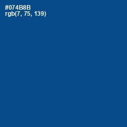 #074B8B - Congress Blue Color Image