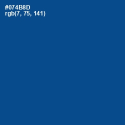 #074B8D - Congress Blue Color Image