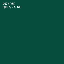 #074D3D - Sherwood Green Color Image