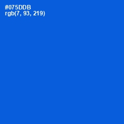 #075DDB - Science Blue Color Image