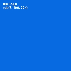 #076AE0 - Blue Ribbon Color Image