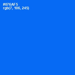#076AF5 - Blue Ribbon Color Image