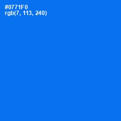 #0771F0 - Azure Radiance Color Image