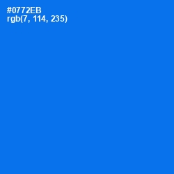 #0772EB - Blue Ribbon Color Image